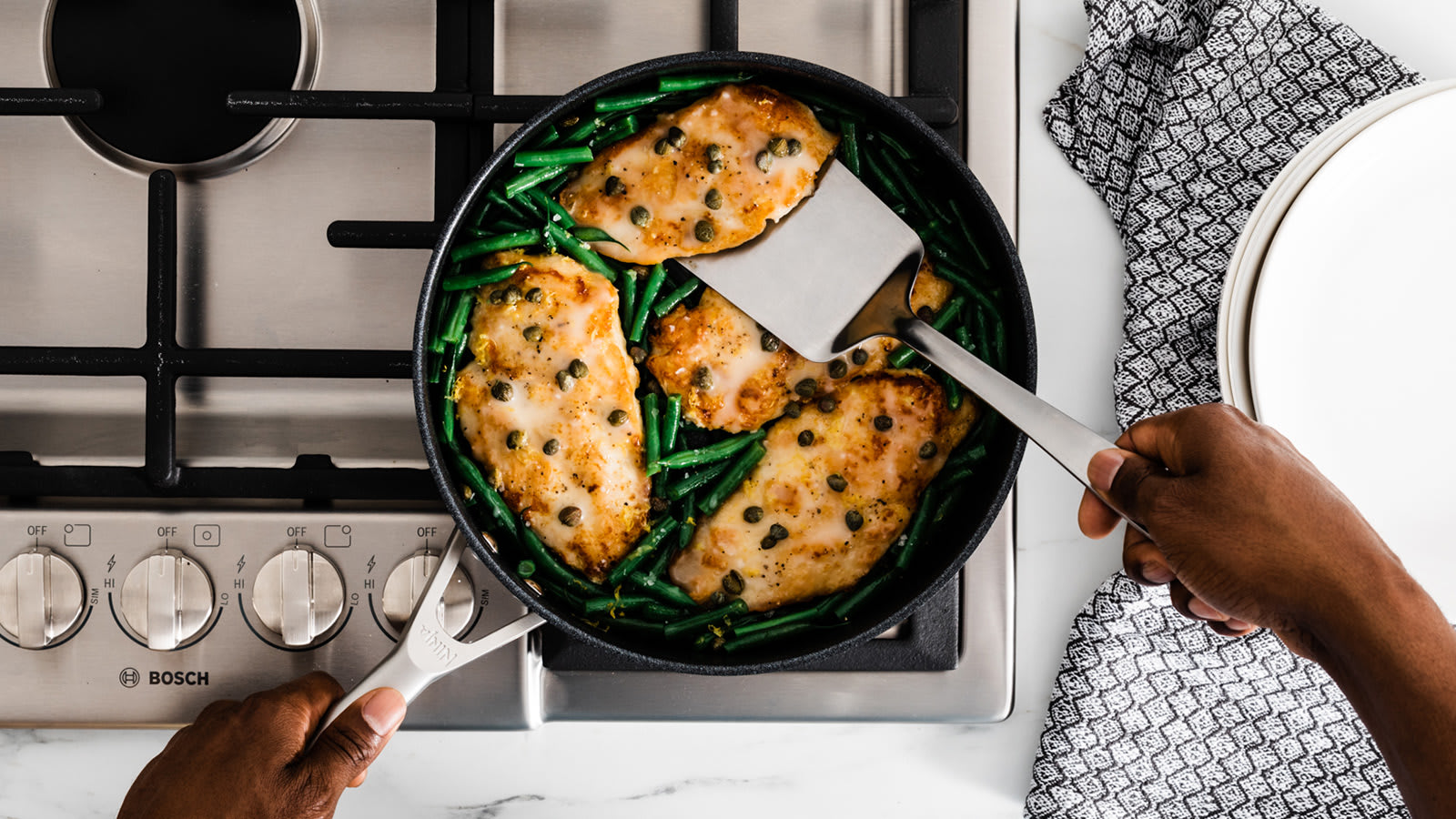 Ninja ZEROSTICK Stainless Steel 26cm Sauté Pan with Lid Ninja